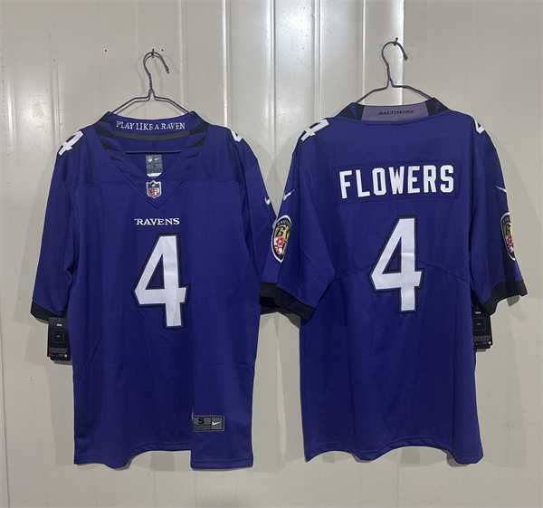 Men%27s Baltimore Ravens #4 Zay Flowers Purple 2026 Alternate Vapor Limited Stitched Jersey->atlanta falcons->NFL Jersey