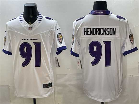 Men%27s Baltimore Ravens #91 Trey Hendrickson White 2026 F.U.S.E. Vapor Stitched Limited Stitched Jersey->buffalo bills->NFL Jersey