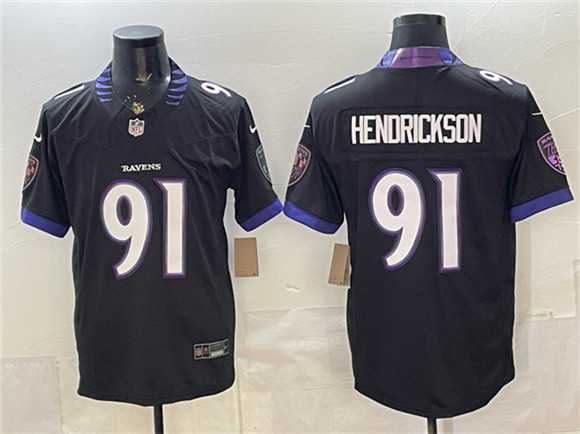 Mens Baltimore Ravens #91 Trey Hendrickson Black 2026 F.U.S.E. Alternate Vapor Stitched Limited Stitched Jersey->baltimore ravens->NFL Jersey