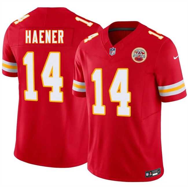 Men%27s Kansas City Chiefs #14 Jake Haener Red 2026 F.U.S.E. Vapor Untouchable Limited Stitched Football Jersey Dzhi->houston texans->NFL Jersey