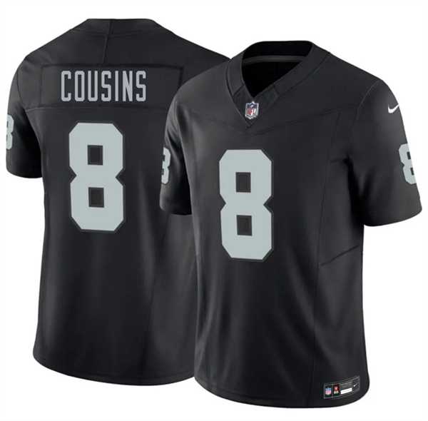 Men%27s Las Vegas Raiders #8 Kirk Cousins Black 2026 F.U.S.E. Vapor Untouchable Limited Stitched Jersey Dzhi->kansas city chiefs->NFL Jersey