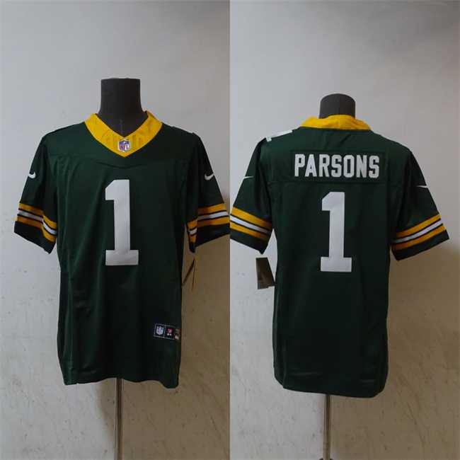 Men%27s Green Bay Packers #1 Micah Parsons Green Vapor 2025 F.U.S.E. Limited Stitched Jersey->green bay packers->NFL Jersey