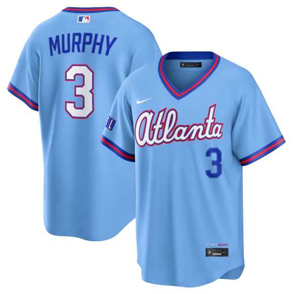 Men%27s Atlanta Braves #3 Dale Murphy Powder Blue 2026 City Connect Stadium Stitched Jersey Dzhi->2026 world baseball classic->MLB Jersey