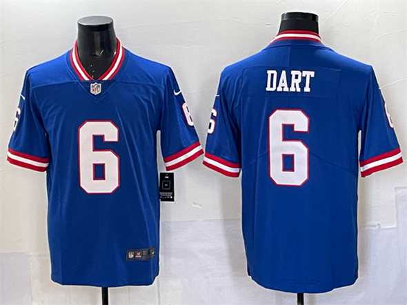 Men%27s New York Giants #6 Jaxson Dart Royal 2025 Draft Vapor Untouchable Classic Retired Player Stitched Jersey->los angeles chargers->NFL Jersey