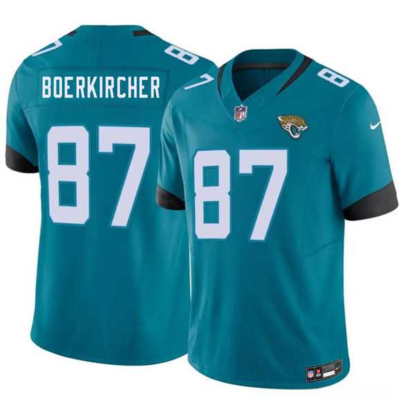 Men%27s Jacksonville Jaguars #87 Nate Boerkircher Teal 2026 Draft F.U.S.E. Vapor Untouchable Limited Stitched Jersey Dzhi->jacksonville jaguars->NFL Jersey