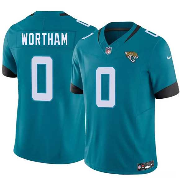 Men%27s Jacksonville Jaguars #0 Michael Wortham Teal 2026 Draft F.U.S.E. Vapor Untouchable Limited Stitched Jersey Dzhi->indianapolis colts->NFL Jersey