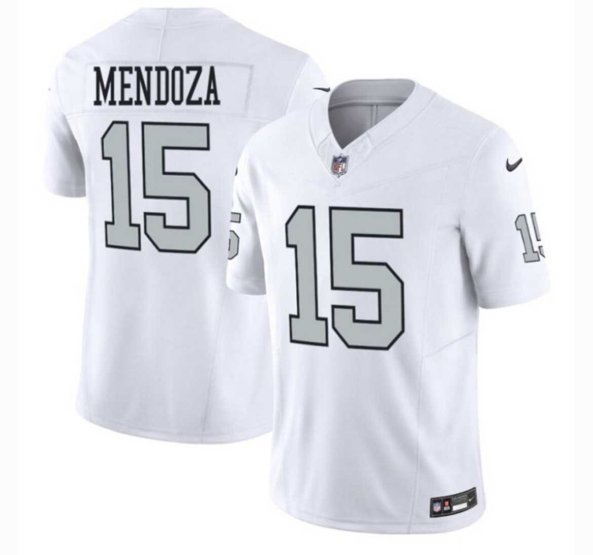 Men%27s Las Vegas Raiders #15 Fernando Mendoza White 2025 F.U.S.E. Vapor Stitched Jerseys Dzhi->jacksonville jaguars->NFL Jersey
