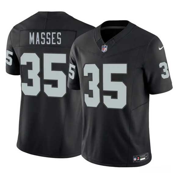 Men%27s Las Vegas Raiders #35 Hezekiah Masses Black 2026 F.U.S.E. Vapor Untouchable Limited Stitched Jersey Dzhi->las vegas raiders->NFL Jersey