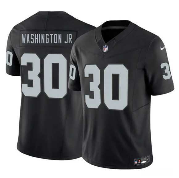 Men%27s Las Vegas Raiders #30 Mike Washington Jr. Black 2026 F.U.S.E. Vapor Untouchable Limited Stitched Jersey Dzhi->las vegas raiders->NFL Jersey