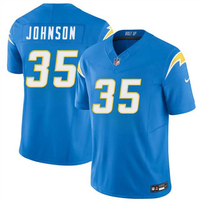 Men%27s Los Angeles Chargers #35 Amar Johnson Blue 2026 F.U.S.E. Vapor Limited Stitched Jersey Dzhi->las vegas raiders->NFL Jersey
