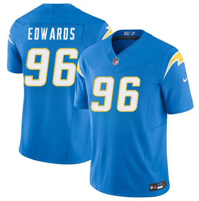 Men%27s Los Angeles Chargers #96 TeRah Edwards Blue 2026 F.U.S.E. Vapor Limited Stitched Jersey Dzhi->los angeles chargers->NFL Jersey