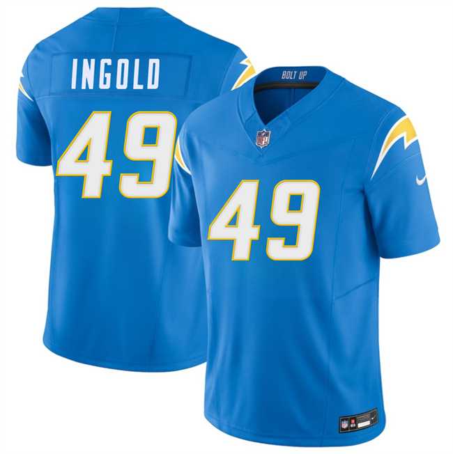 Men%27s Los Angeles Chargers #49 Alec Ingold Blue 2026 F.U.S.E. Vapor Limited Stitched Jersey Dzhi->las vegas raiders->NFL Jersey