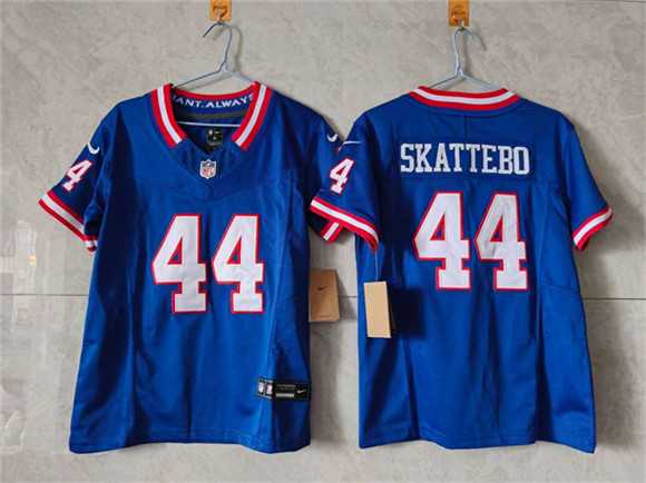 Women%27s New York Giants #44 Cam Skattebo Blue F.U.S.E. Throwback Limited Stitched Jersey->dallas cowboys->NFL Jersey