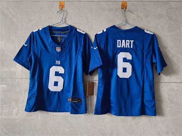 Women%27s New York Giants #6 Jaxson Dart Blue F.U.S.E. Vapor Limited Stitched Jersey->new york giants->NFL Jersey