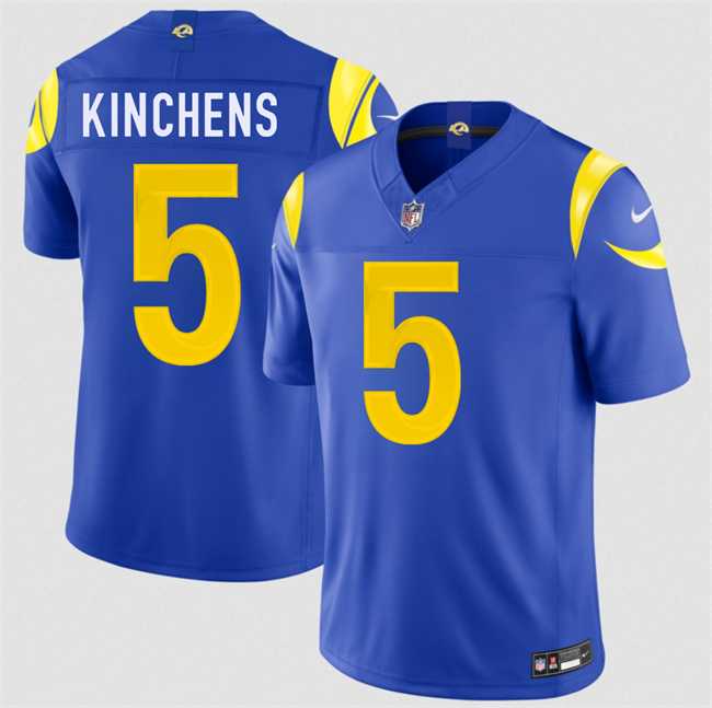 Men%27s Los Angeles Rams #5 Kamren Kinchens Royal 2026 F.U.S.E. Vapor Limited Stitched Jersey Dzhi->los angeles chargers->NFL Jersey