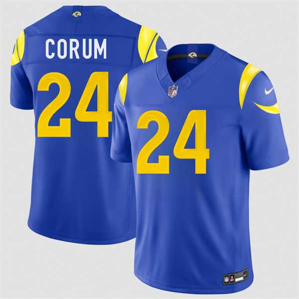 Men%27s Los Angeles Rams #24 Blake Corum Royal 2026 F.U.S.E. Vapor Limited Stitched Jersey Dzhi->los angeles rams->NFL Jersey