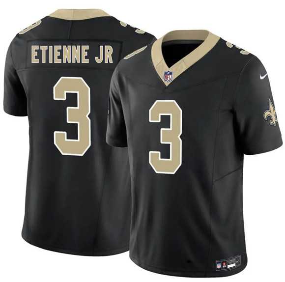 Men%27s New Orleans Saints #3 Travis Etienne Jr Black 2026 F.U.S.E Vapor Limited Stitched Jersey Dzhi->new england patriots->NFL Jersey