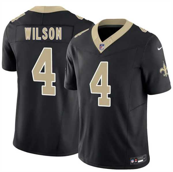 Men%27s New Orleans Saints #4 Zach Wilson Black 2026 F.U.S.E. Vapor Limited Stitched Jersey Dzhi->new york giants->NFL Jersey