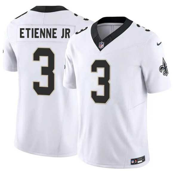 Men%27s New Orleans Saints #3 Travis Etienne Jr White 2026 F.U.S.E Vapor Limited Stitched Jersey Dzhi->new orleans saints->NFL Jersey