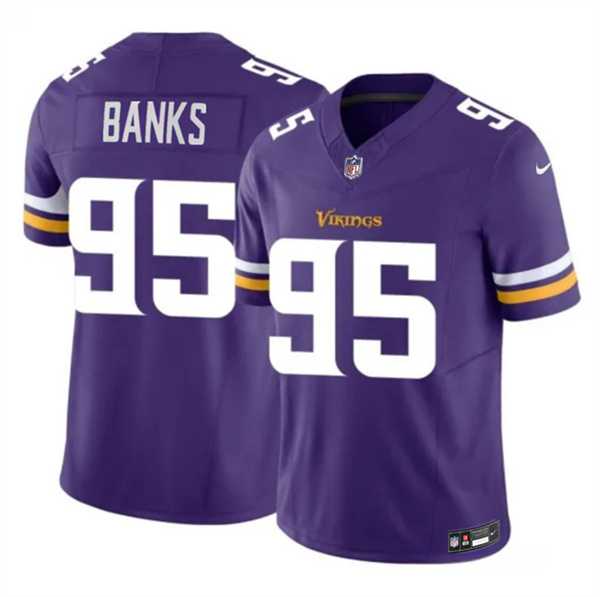 Men%27s Minnesota Vikings #95 Caleb Banks Purple 2026 Draft F.U.S.E. Vapor Untouchable Limited Stitched Jersey Dzhi->los angeles rams->NFL Jersey