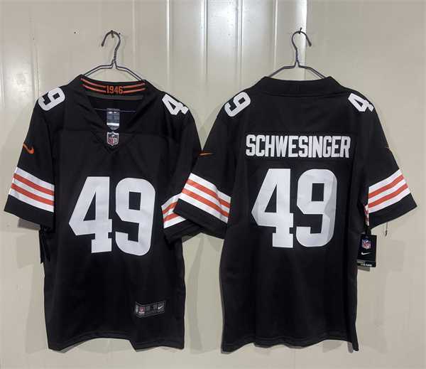 Mens Cleveland Browns #49 Carson Schwesinger Brown 2026 Vapor Limited Stitched Jersey->cleveland browns->NFL Jersey