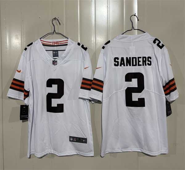 Mens Cleveland Browns #2 Shedeur Sanders White 2026 Vapor Limited Stitched Jersey->cleveland browns->NFL Jersey