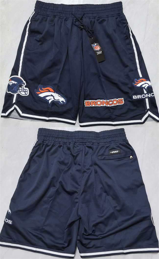 Mens Denver Broncos Navy Shorts(Run Small) (Run Small)->denver broncos->NFL Jersey
