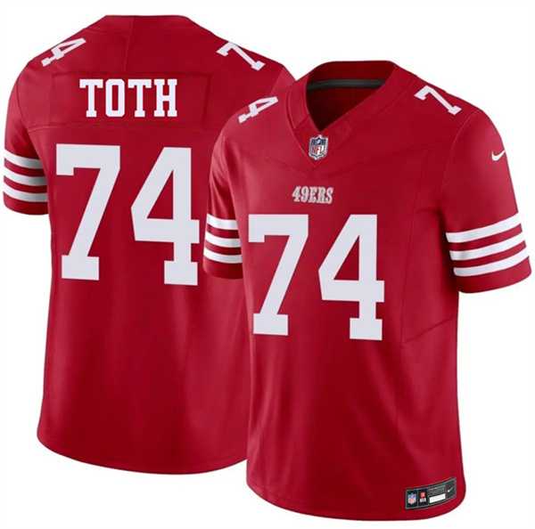 Men%27s San Francisco 49ers #74 Brett Toth Red 2026 F.U.S.E. Vapor Untouchable Limited Stitched Jersey Dzhi->pittsburgh steelers->NFL Jersey