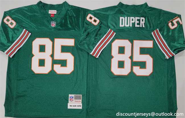 Mens Miami Dolphins #85 Mark Duper Aqua Throwback Stitched Football Jersey->nfl m&n throwback->NFL Jersey