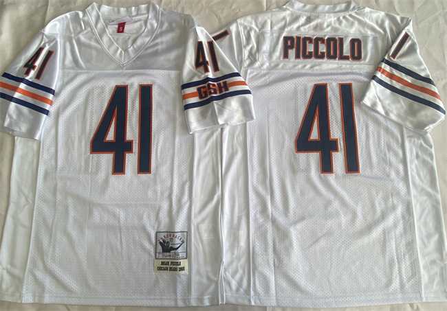 Mens Chicago Bears #41 Brian Piccolo White Limited Stitched Football Jersey->nfl m&n throwback->NFL Jersey