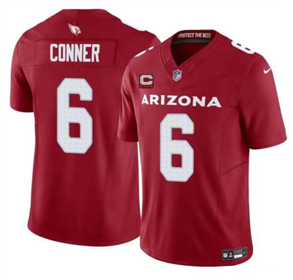 Men%27s Arizona Cardinals #6 James Conner Red 2025 F.U.S.E. With 4-Star C Patch Vapor Untouchable Limited Stitched Jersey Dzhi->arizona cardinals->NFL Jersey