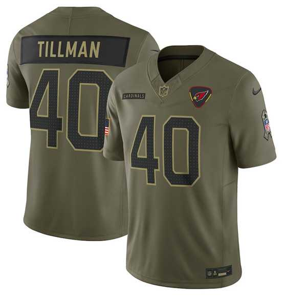 Men%27s Arizona Cardinals #40 Pat Tillman Olive 2025 Salute to Service Limited Stitched Jersey Dyin->arizona cardinals->NFL Jersey