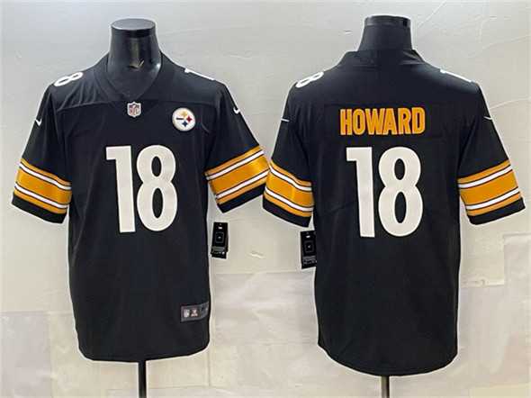 Men%27s Pittsburgh Steelers #18 Will Howard Black 2025 Vapor Limited Stitched Jersey->pittsburgh steelers->NFL Jersey
