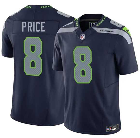 Men%27s Seattle Seahawks #8 Jadarian Price Navy 2026 F.U.S.E. Vapor Untouchable Limited Stitched Jersey Dzhi->san francisco 49ers->NFL Jersey