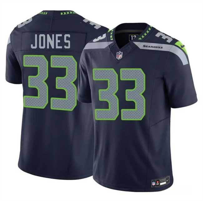 Men%27s Seattle Seahawks #33 Velus Jones Navy 2026 F.U.S.E. Vapor Untouchable Limited Stitched Jersey Dzhi->seattle seahawks->NFL Jersey