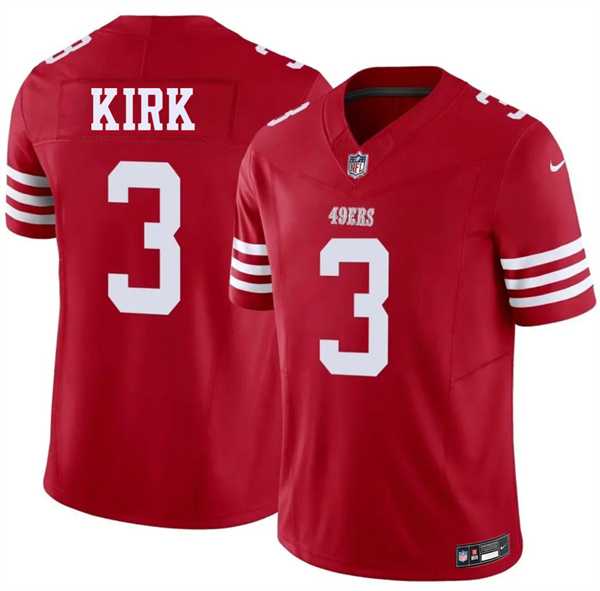 Mens San Francisco 49ers #3 Christian Kirk Red 2026 F.U.S.E. Vapor Untouchable Limited Stitched Jersey Dzhi->san francisco 49ers->NFL Jersey
