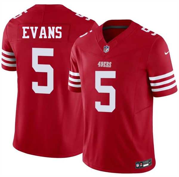 Mens San Francisco 49ers #5 Mike Evans Red 2026 F.U.S.E. Vapor Untouchable Limited Stitched Jersey Dzhi->san francisco 49ers->NFL Jersey