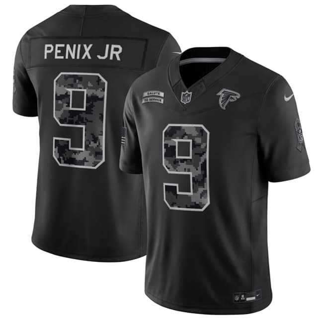 Men%27s Atlanta Falcons #9 Michael Penix Jr. Black F.U.S.E. 2026 Salute to Service Limited Stitched Jersey Dzhi->mlb youth jerseys->MLB Jersey