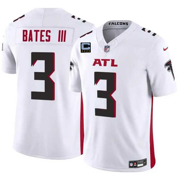 Mens Atlanta Falcons #3 Jesse Bates III White 2025 F.U.S.E With 4-Star C Patch Vapor Untouchable Limited Stitched Jersey Dzhi->atlanta falcons->NFL Jersey