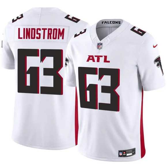 Mens Atlanta Falcons #63 Chris Lindstrom White 2025 F.U.S.E. Vapor Untouchable Limited Stitched Jersey Dzhi->atlanta falcons->NFL Jersey