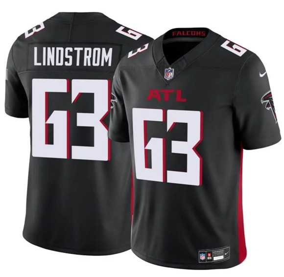 Mens Atlanta Falcons #63 Chris Lindstrom Black 2025 F.U.S.E. Vapor Untouchable Limited Stitched Jersey Dzhi->atlanta falcons->NFL Jersey