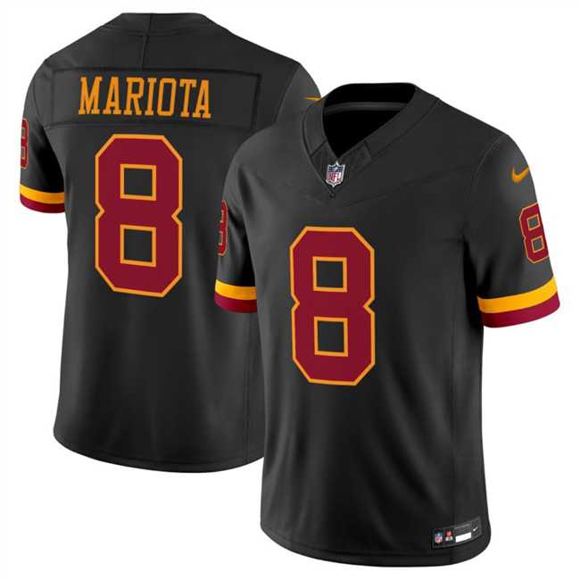 Men%27s Washington Commanders #8 Marcus Mariota Black 2026 F.U.S.E. Hail Raiser Alternate Vapor Limited Stitched Jersey Dzhi->seattle seahawks->NFL Jersey