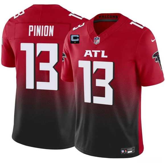 Mens Atlanta Falcons #13 Bradley Pinion Red Black 2025 F.U.S.E With 1-Star C Patch Vapor Untouchable Limited Stitched Jersey Dzhi->atlanta falcons->NFL Jersey