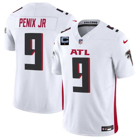 Mens Atlanta Falcons #9 Michael Penix Jr White 2025 F.U.S.E. With 1-Star C Patch Vapor Untouchable Limited Stitched Jersey Dzhi->atlanta falcons->NFL Jersey