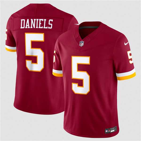 Men%27s Washington Commanders #5 Jayden Daniels Burgundy 2026 F.U.S.E. Vapor Limited Stitched Jersey Dzhi->washington commanders->NFL Jersey