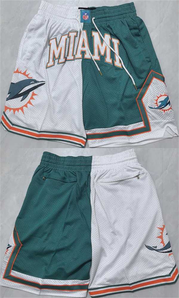 Men%27s Maimi Dolphins Aqua White Shorts (Run Small)->miami dolphins->NFL Jersey
