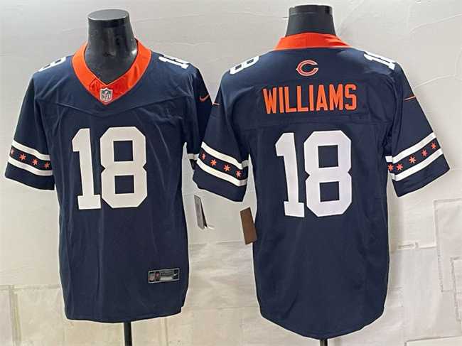 Men%27s Chicago Bears #18 Caleb Williams Navy 2026 F.U.S.E. Limited Stitched Jersey Dzhi->chicago bears->NFL Jersey