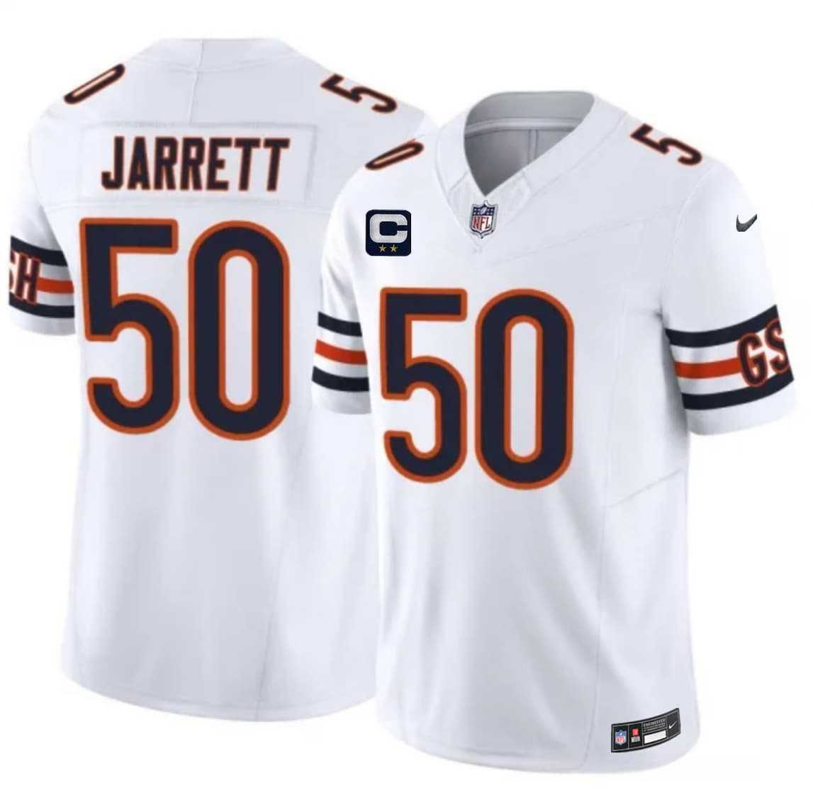 Men%27s Chicago Bears #50 Grady Jarrett White 2026 F.U.S.E. 2-Star C Patch Vapor Untouchable Limited Stitched Jersey Dzhi->cincinnati bengals->NFL Jersey