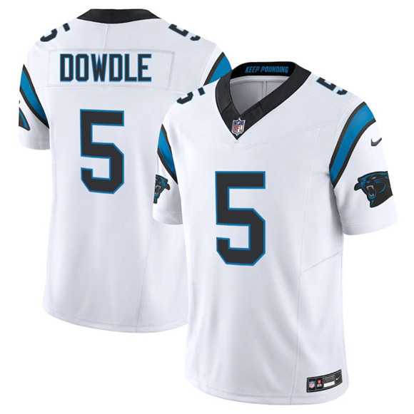 Mens Carolina Panthers #5 Rico Dowdle White 2024 F.U.S.E. Vapor Limited Stitched Jersey Dzhi->carolina panthers->NFL Jersey