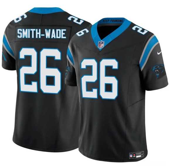Mens Carolina Panthers #26 Chau Smith-Wade Black 2025 F.U.S.E. Vapor Limited Stitched Jersey Dzhi->carolina panthers->NFL Jersey